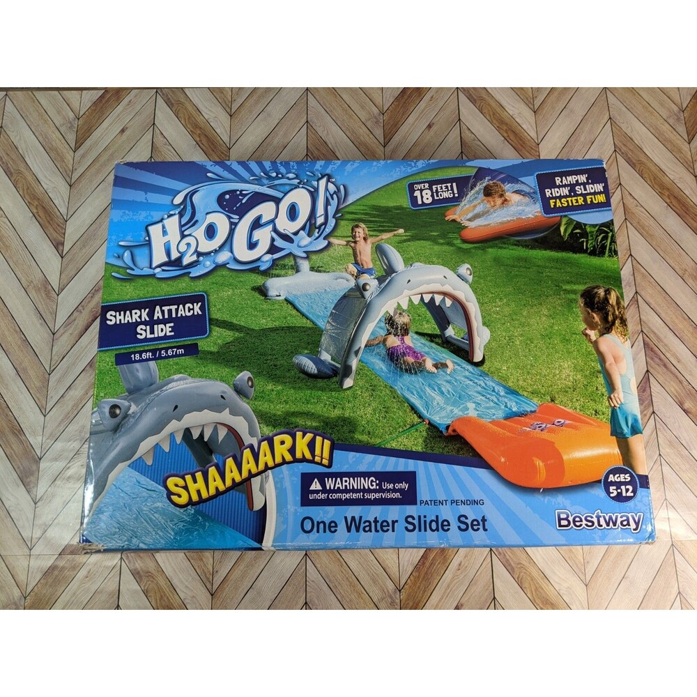 H2OGO Shark Attack Slide Blue & Orange